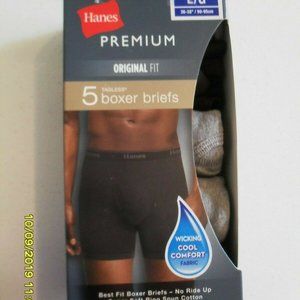 Hanes Premium Tagless Boxer Briefs 5 Pack Underwea